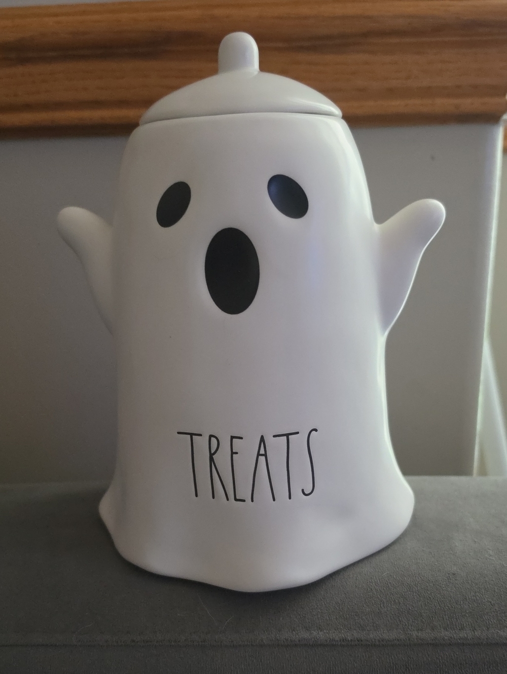 Rae Dunn White Ghost Treats Canister